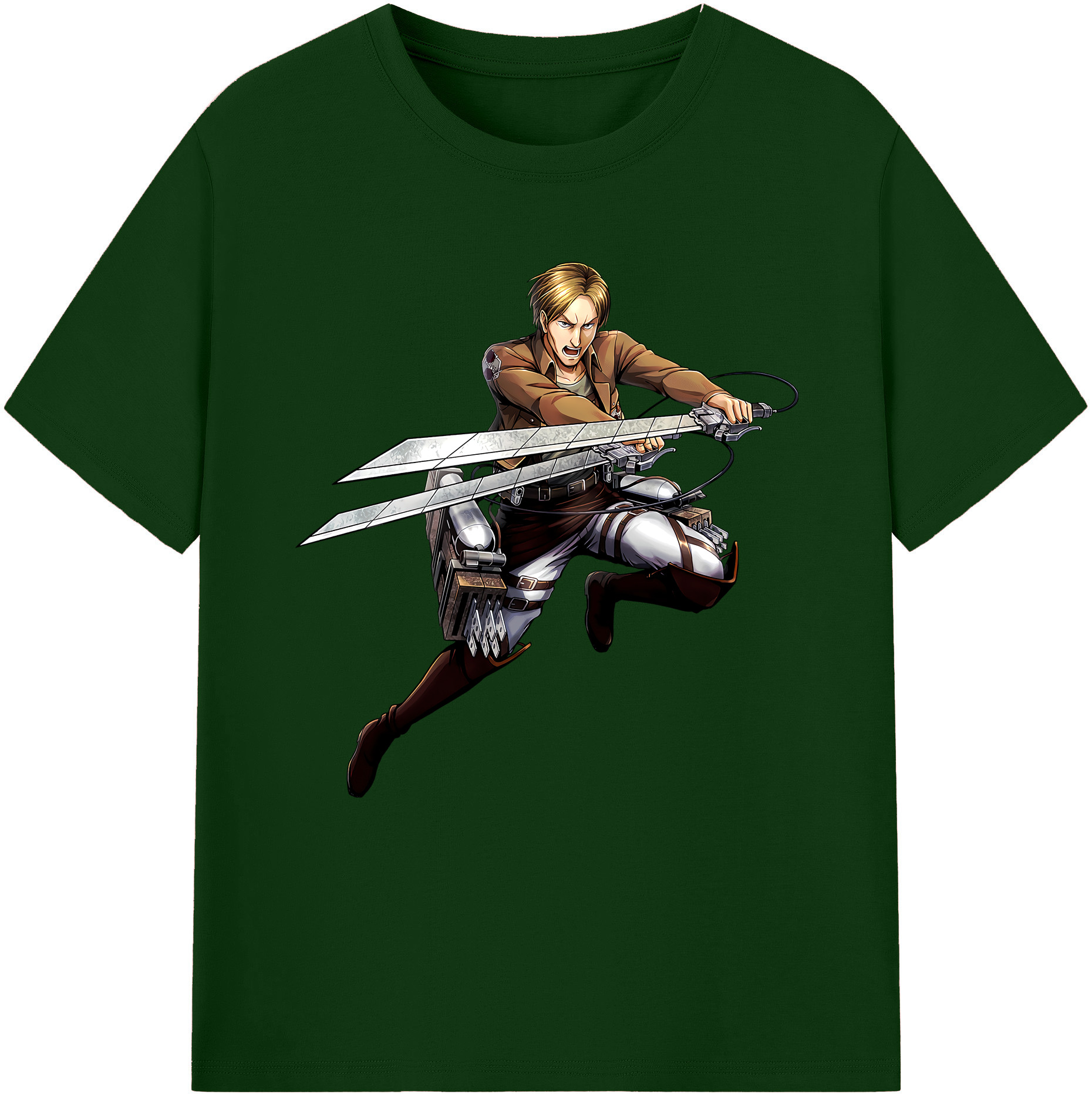 （画像用） 進撃の巨人 Attack on Titan 綿100％半袖Tシャツ（フロントプリント）